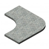 Curved border R = 30º