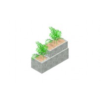 Pot for flowers integrated